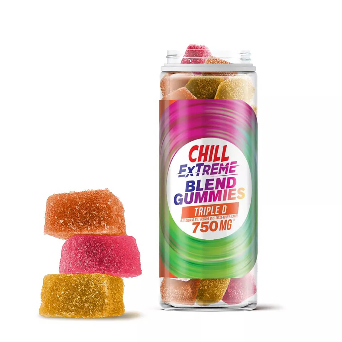 Chill Extreme 25mg Triple D Blend - D8/D9/D10 Gummies