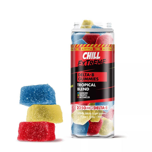 Chill Extreme 75mg Delta 8 THC Gummies - Tropical Mix