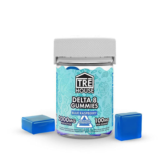 TRE House Delta 8 Gummies 100mg 20 Count - Blue Raspberry